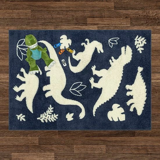The Big One Kids™ Shag Dinosaur Washable Throw And Area Rug - Image 2