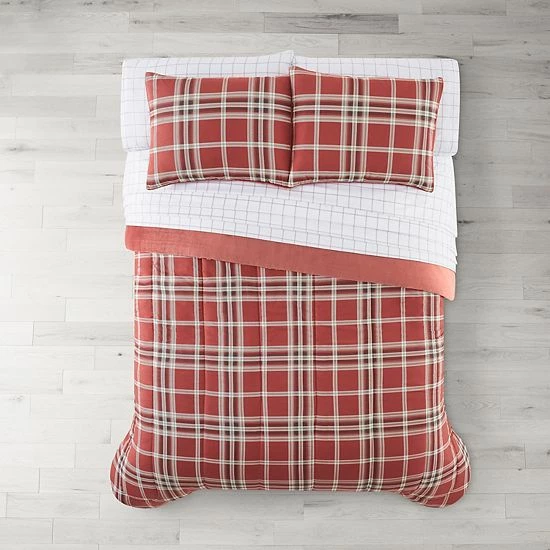 The Big One® Braxton Plaid Plush Reversible Comforter Set With Sheets - Image 5