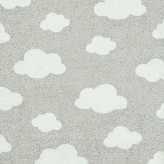 The Big One Kids™ Shag Clouds Washable Throw And Area Rug Gray - Image 2