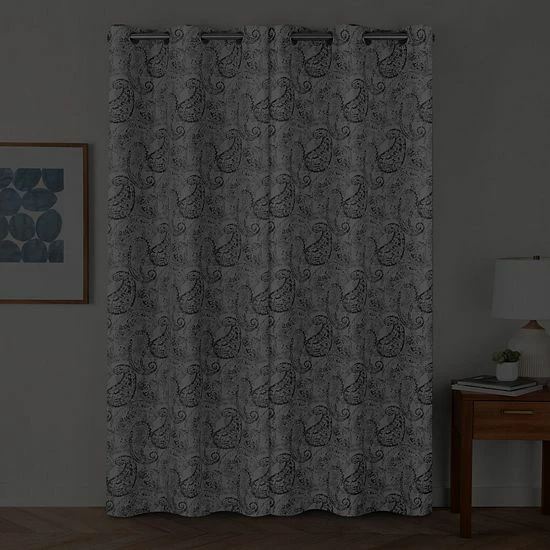 The Big One® Paisley Jacquard 100% Blackout 2-pack Window Curtain - Image 2