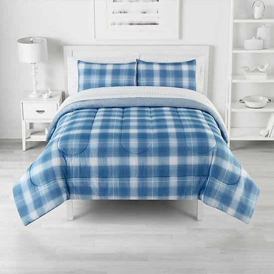 The Big One® Nolan Plaid Plush Reversible Comforter Set With Sheets