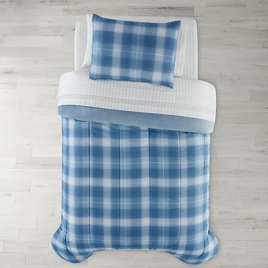 The Big One® Nolan Plaid Plush Reversible Comforter Set With Sheets - Image 2