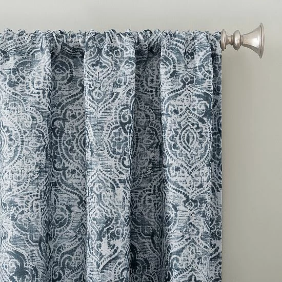 The Big One® Kentfield Medallion Room Darkening Valance Navy Blue - Image 2