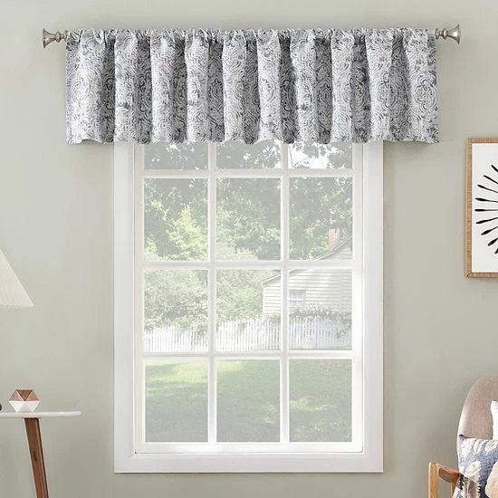 The Big One® Kentfield Medallion Room Darkening Valance Navy Blue - Image 6