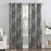 The Big One® 2-pack Dabney Floral Grommet Decorative Window Curtain Set Gray