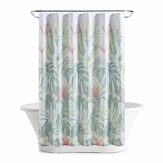 The Big One® Devon Foliage Print 13-Piece Fabric Shower Curtain And Hooks Set