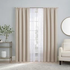 The Big One® Vanessa With Kasia Sheer Embroidery Set Of 4 Window Curtain Panels