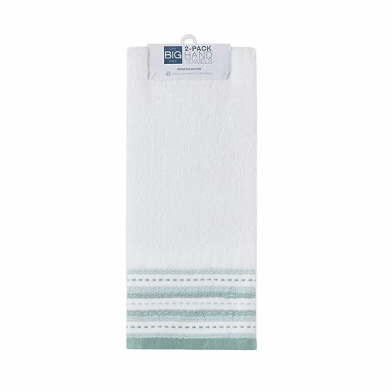 The Big One® Devon 2-Pack Border Hand Towel Set - Image 2