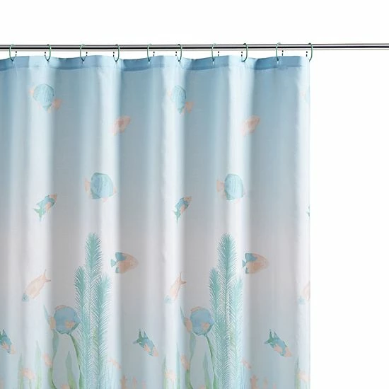 The Big One® Amelia Fish Print 13-Piece Fabric Shower Curtain And Hooks Set - Image 3