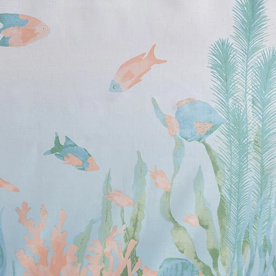 The Big One® Amelia Fish Print 13-Piece Fabric Shower Curtain And Hooks Set - Image 5