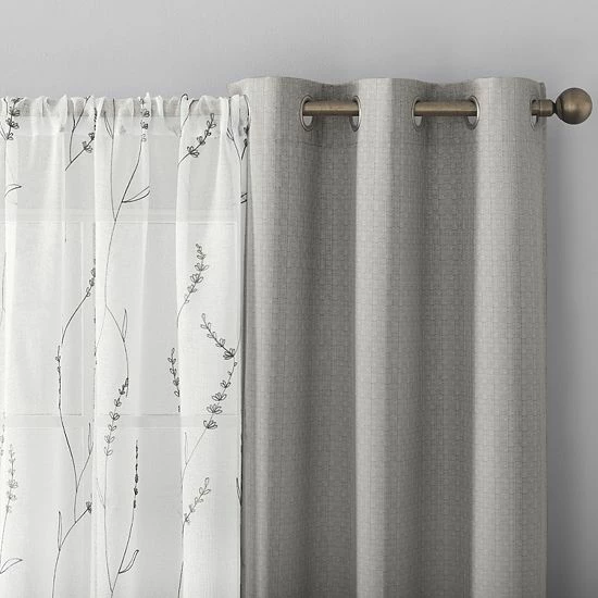The Big One® Calia 4-Piece Window Curtain Set Tan Taupe - Image 4