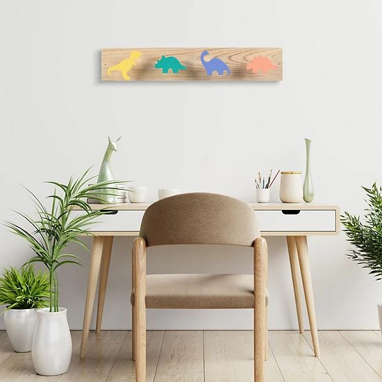 The Big One Bright Dino 4-Hook Wall Decor - Image 2