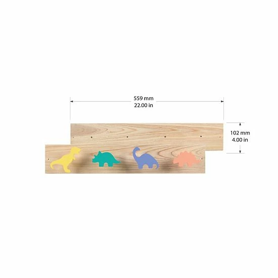 The Big One Bright Dino 4-Hook Wall Decor - Image 4