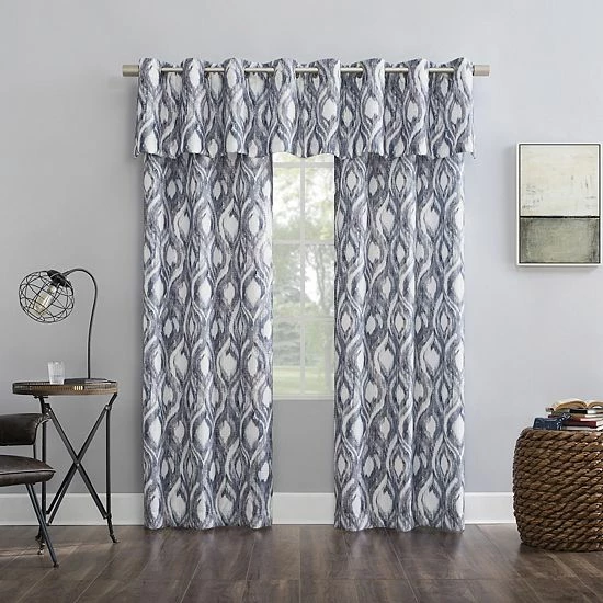 The Big One® Illona Ikat Ogee Grommet Curtain Valance - Image 2