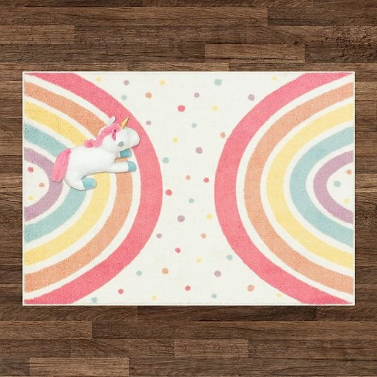 The Big One Kids™ Shag Rainbow Washable Throw And Area Rug - Image 2