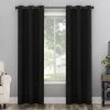 The Big One® 2-pack Kentfield Woven Texture Solid Room Darkening Window Curtain Set Black