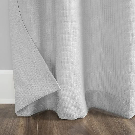 The Big One® 2-pack Raiden Solid Grommet Decorative Window Curtain Set Silver - Image 5