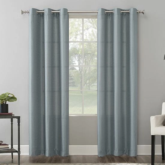 The Big One® 2-pack Raiden Solid Grommet Decorative Window Curtain Set Silver - Image 11