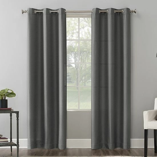 The Big One® 2-pack Raiden Solid Grommet Decorative Window Curtain Set Silver - Image 13