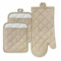 The Big One® Solid Pot Holder & Oven Mitt Set Syrah