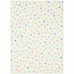 The Big One Kids™ Shag Dot Washable Throw And Area Rug Cream