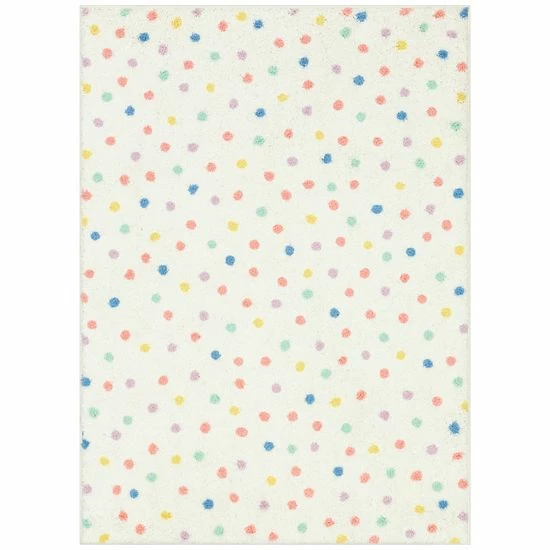 The Big One Kids™ Shag Dot Washable Throw And Area Rug Cream
