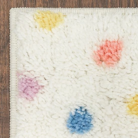 The Big One Kids™ Shag Dot Washable Throw And Area Rug Cream - Image 5