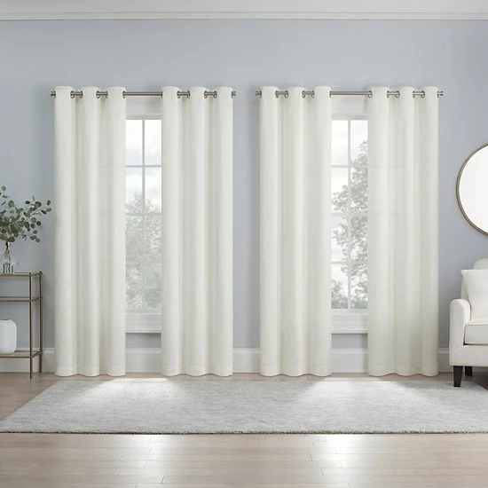 The Big One® Vanessa White Set Of 4 Grommet Window Curtain Panels