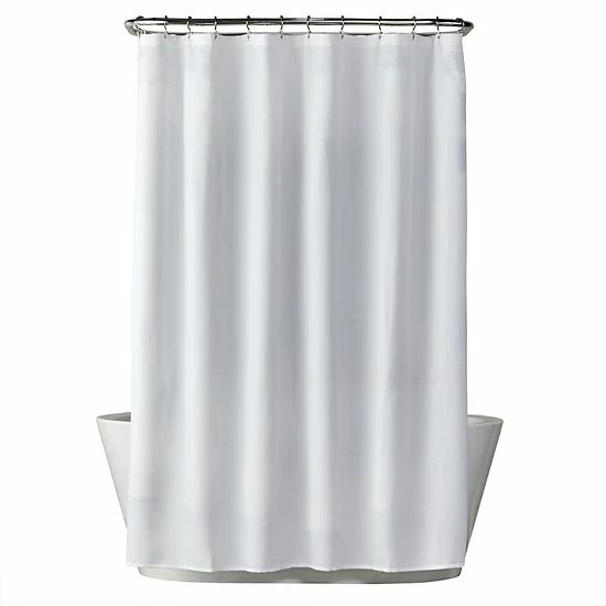 The Big One® Solid Woven Shower Curtain White - Image 6