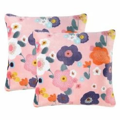 The Big One Kids™ Flower 2-pack Printed Plush Throw Pillow Set