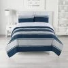 The Big One® Judd Navy Stripe Plush Reversible Comforter Set With Sheets