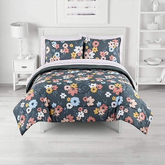 The Big One® Kiera Floral Plush Reversible Comforter Set With Sheets
