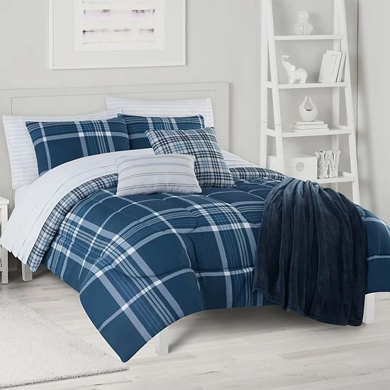 The Big One® Tim Plaid Reversible Comforter Set With Sheets, Throw & Decorative Pillows - Image 6