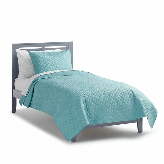 The Big One Kids™ Garment Washed Quilt Set With Shams Cameo Blue - Image 4