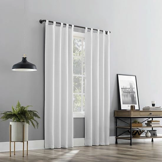 The Big One® 2-Pack Kentfield Tab Top Room Darkening Curtain White - Image 5