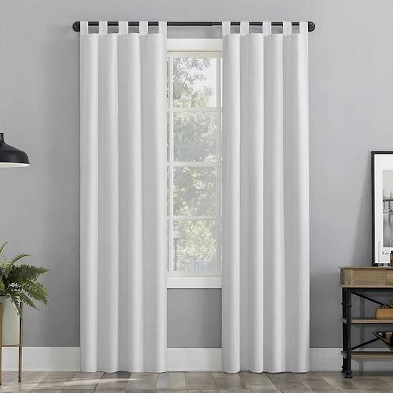 The Big One® 2-Pack Kentfield Tab Top Room Darkening Curtain White - Image 7