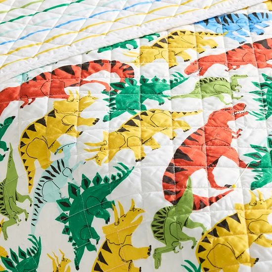 The Big One® Reversible Kian Dino Quilt Set With Shams - Image 2